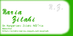 maria zilahi business card